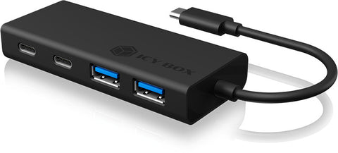 ICY BOX USB-C zu 2x USB-A & C Hub & IB-HUB1426-CPD 1x USB PD 60W, USB 3.0