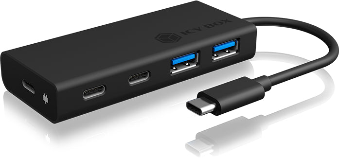 ICY BOX USB-C zu 2x USB-A & C Hub & IB-HUB1426-CPD 1x USB PD 60W, USB 3.0