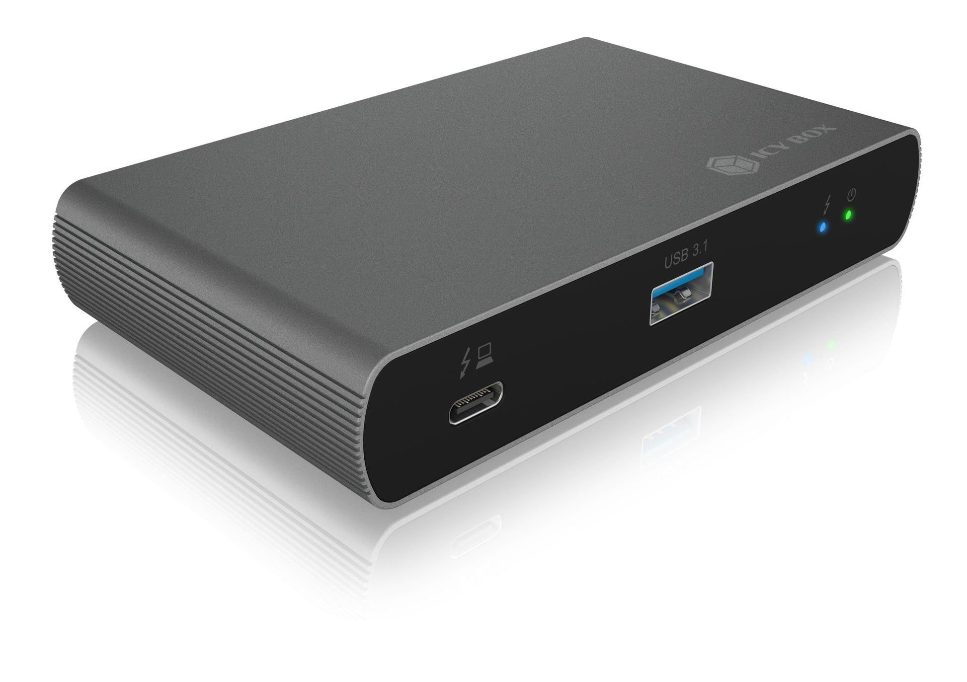 ICY BOX 4 Port Hub Thunderbolt4 Type-C IB-HUB801-TB4 85W PD Silicon Alu.Black