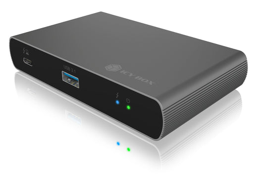 ICY BOX 4 Port Hub Thunderbolt4 Type-C IB-HUB801-TB4 85W PD Silicon Alu.Black