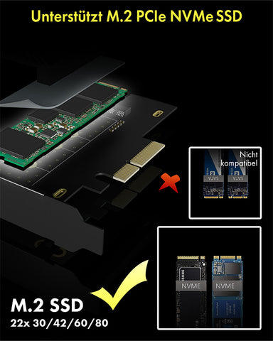 ICY BOX PCIe Karte mit KK, M.2 NVMe IB-PCI208-HS SSD zu PCIe 4.0 x4