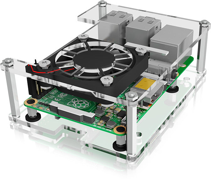 ICY BOX Gehäuse für Raspberry Pi IB-RP106 2 B, 3 B/B+ und 4 B