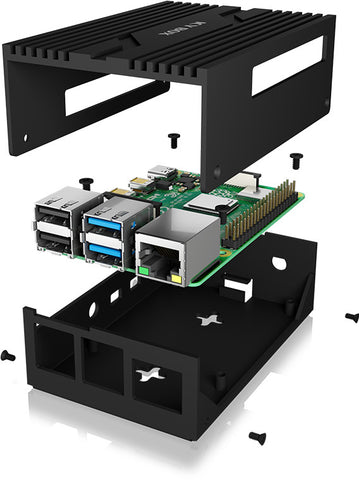 ICY BOX Gehäuse für Raspberry Pi 4, IB-RP111 Aluminiumgehäuse