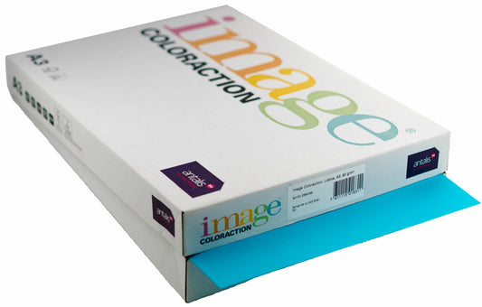 IMAGE COLORACTION Kopierpapier Lisbon A3 266439 80g, königsblau 500 Blatt