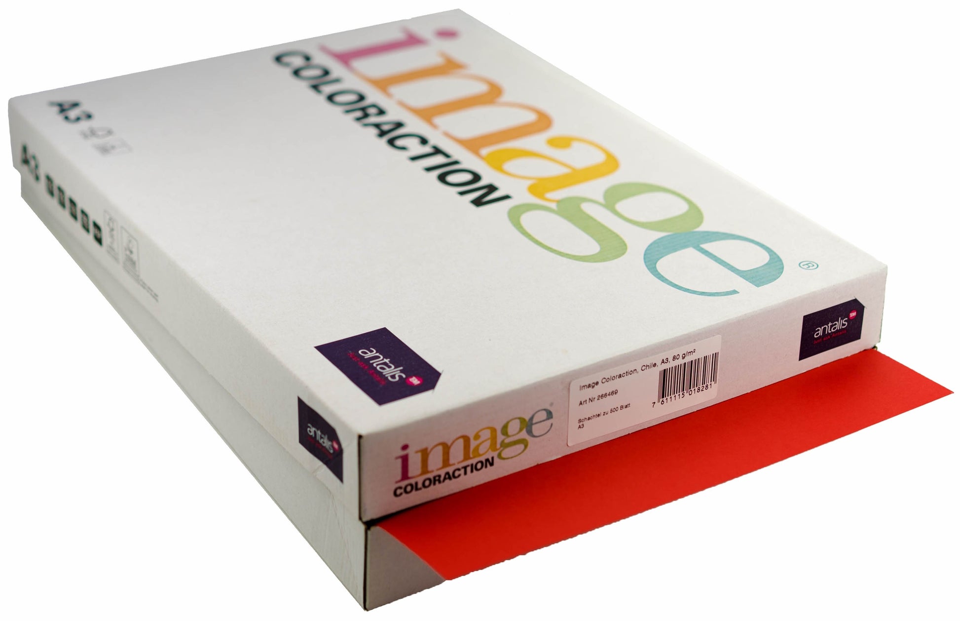 IMAGE COLORACTION Kopierpapier Chile A3 266469 80g, rot 500 Blatt