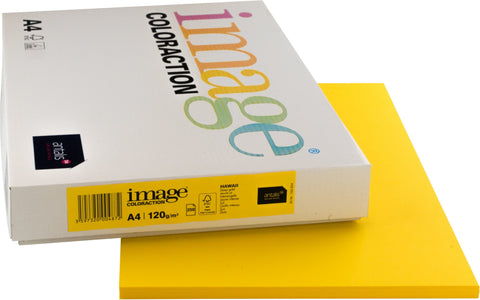 IMAGE COLORACTION Kopierpapier Hawaii A4 266653 120g, intensivgelb 250 Blatt