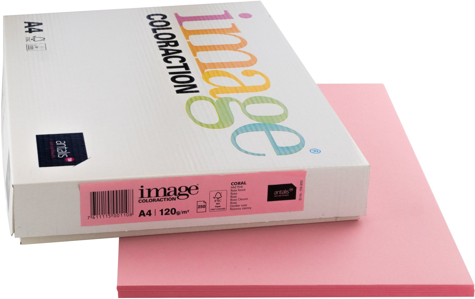 IMAGE COLORACTION Kopierpapier Coral A4 266662 120g, rosa 250 Blatt
