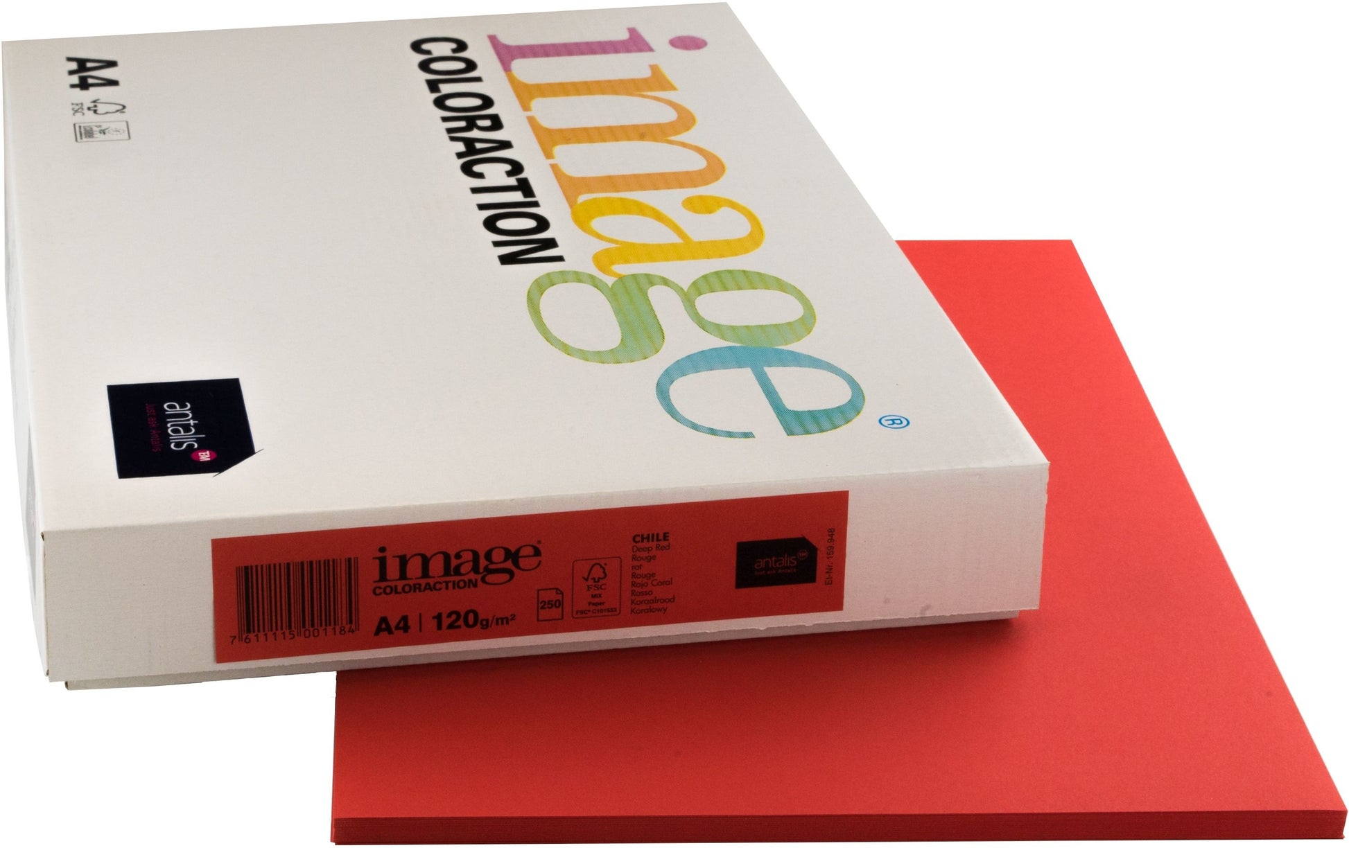 IMAGE COLORACTION Kopierpapier Chile A4 266710 rot, 120g 250 Blatt