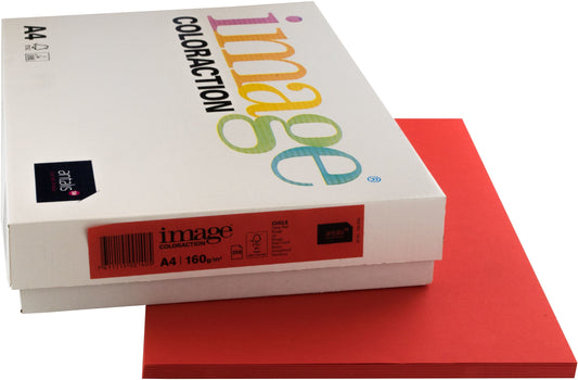 IMAGE COLORACTION Kopierpapier Chile A4 266782 rot, 160g 250 Blatt