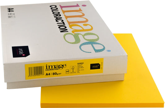 IMAGE COLORACTION Kopierpapier Hawaii A4 274569 80g intensivgelb 500 Blatt