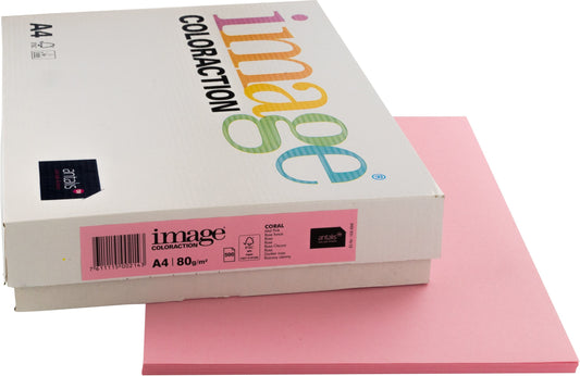 IMAGE COLORACTION Kopierpapier Coral A4 274572 80g, rosa 500 Blatt
