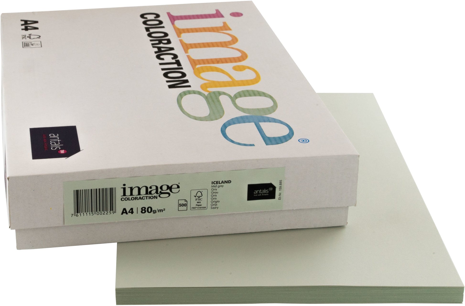 IMAGE COLORACTION Kopierpapier Iceland A4 291271 80g, grau 500 Blatt