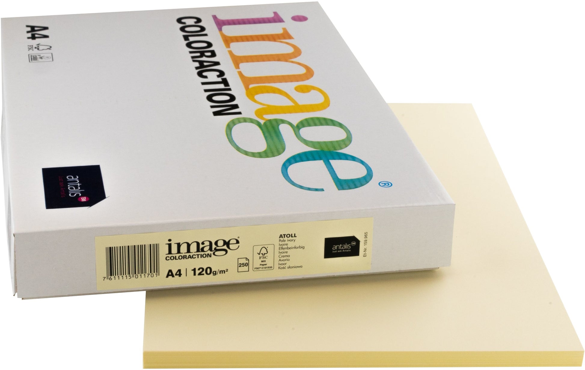 IMAGE COLORACTION Kopierpapier Atoll A4 294523 120g, elfenbein 250 Blatt