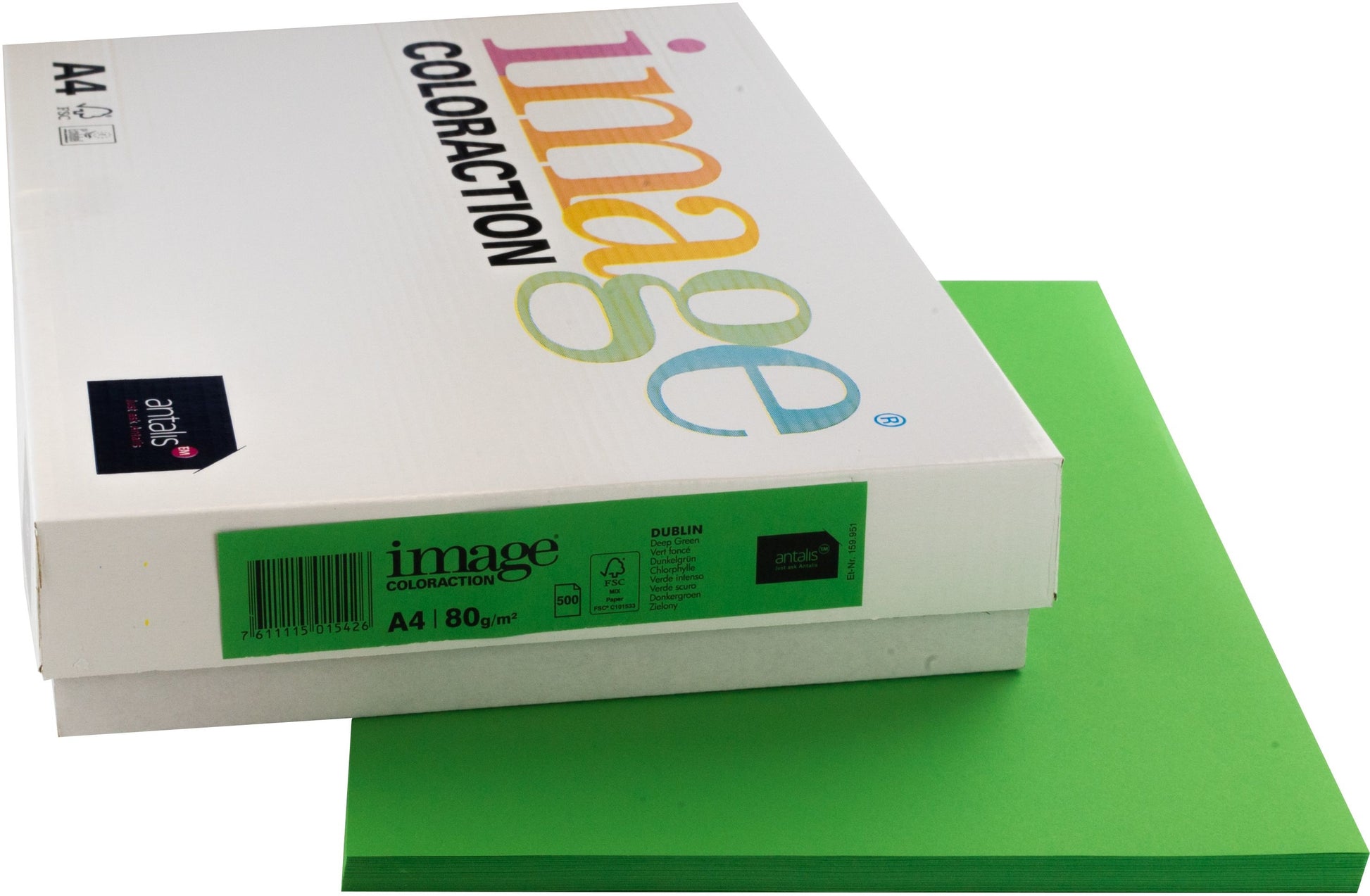 IMAGE COLORACTION Kopierpapier Dublin A4 385079 80g, dunkelgrün 500 Blatt