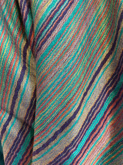 AISHITERU - Amara Cashmere Shawl – Turquoise Symphony - Luxe & Handwoven ✨💙