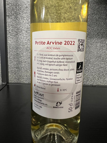 BIOCAVE - Petite Arvine de Conthey 50cl - Limited Edition 🍇