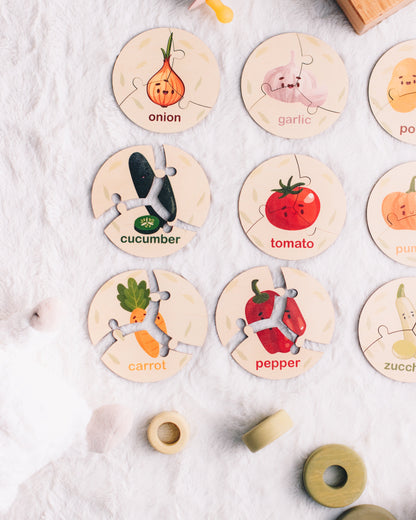 vegetables round set 