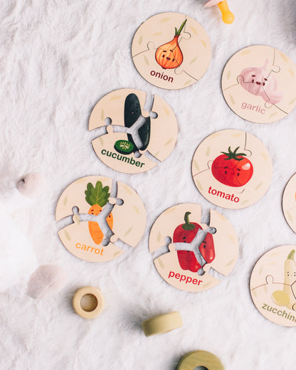 wooden colors rounds jigsaws 