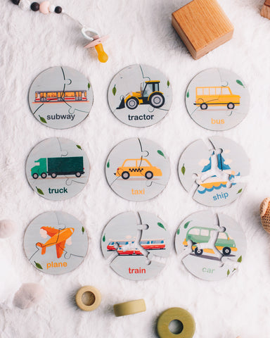  round jigsaw set vegetables