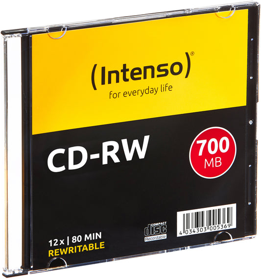 INTENSO CD-RW Slim 80MIN/700MB 2801622 12x 10 Pcs