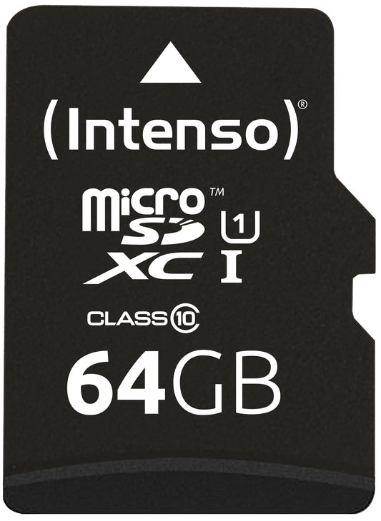 INTENSO Micro SDXC Card PREMIUM 64GB 3423490 with adapter, UHS-I