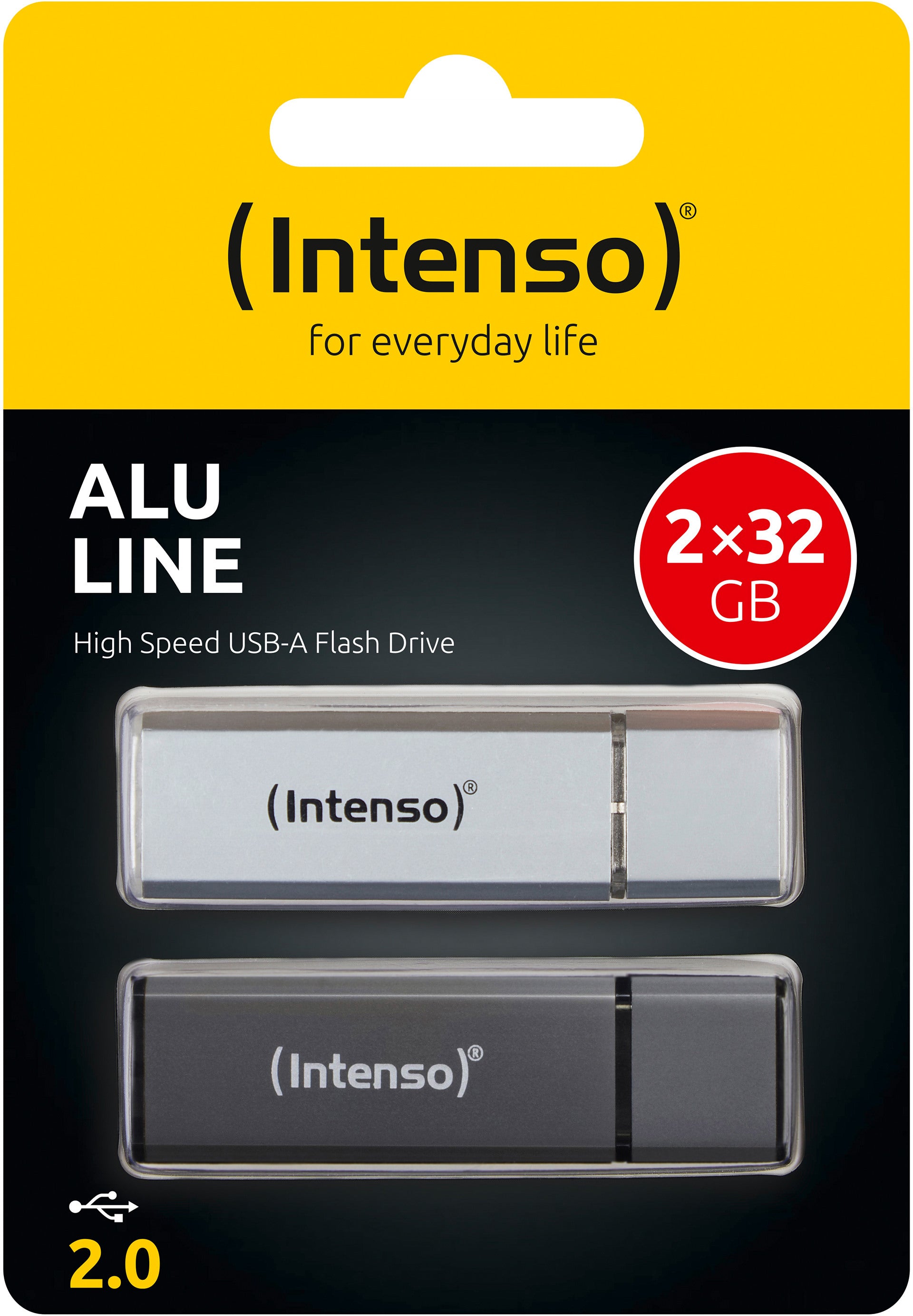 INTENSO USB-Stick Alu Line 32GB 3521480 USB 2.0 double pack