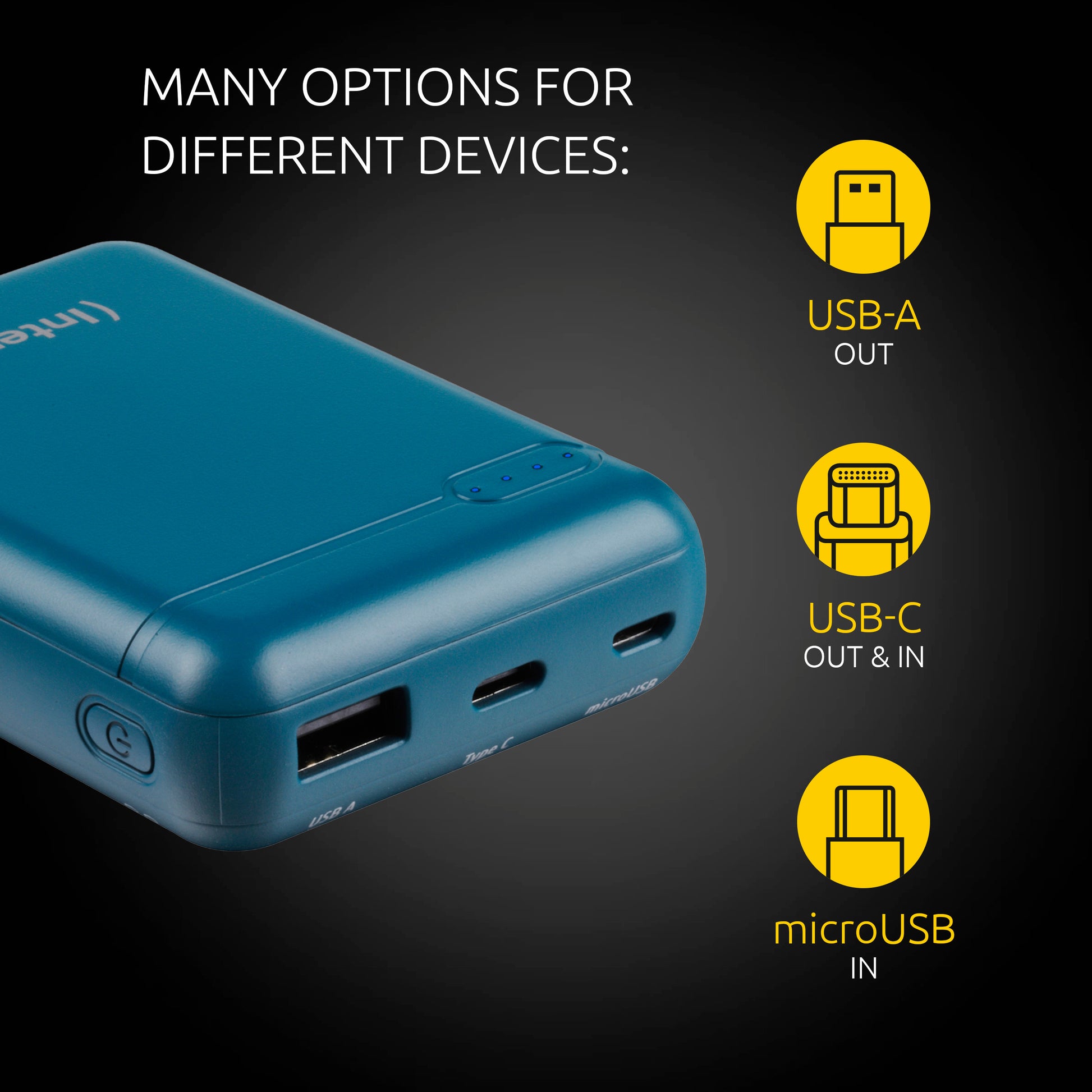 INTENSO Power Bank Petrol 7313537 10000 mAh