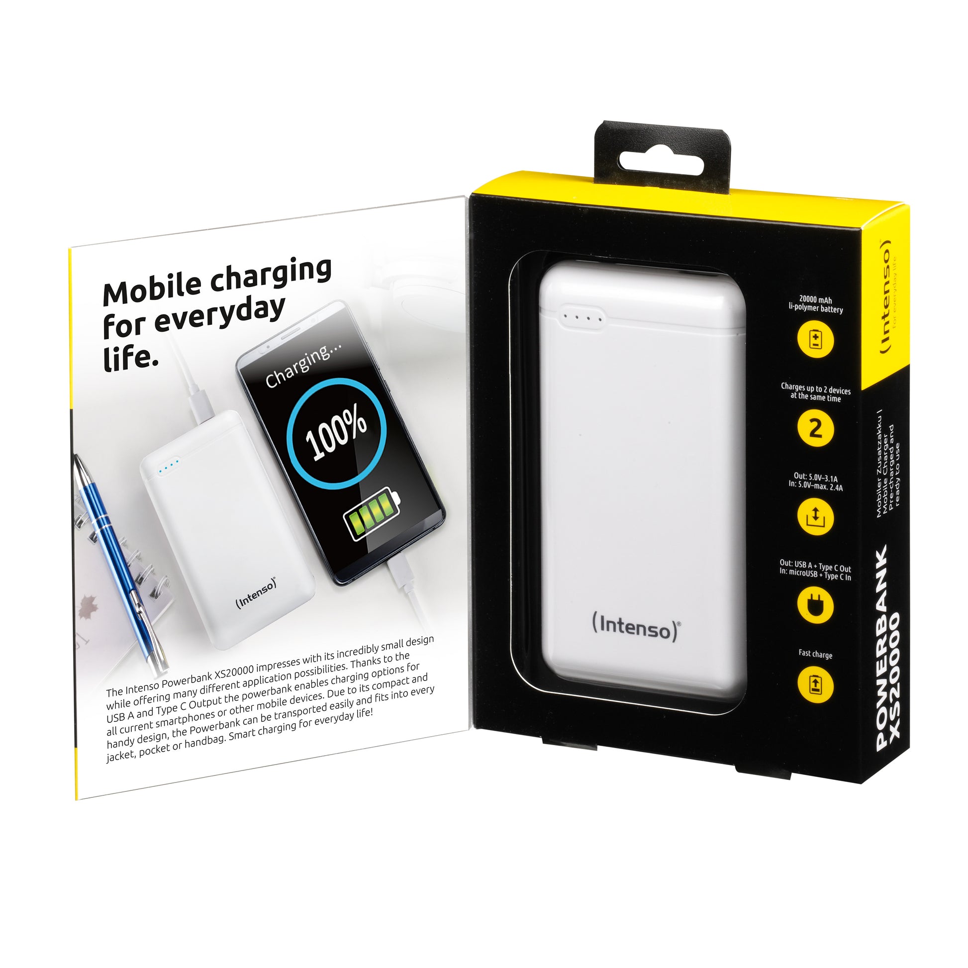 INTENSO Powerbank white 7313552 20000 mAh
