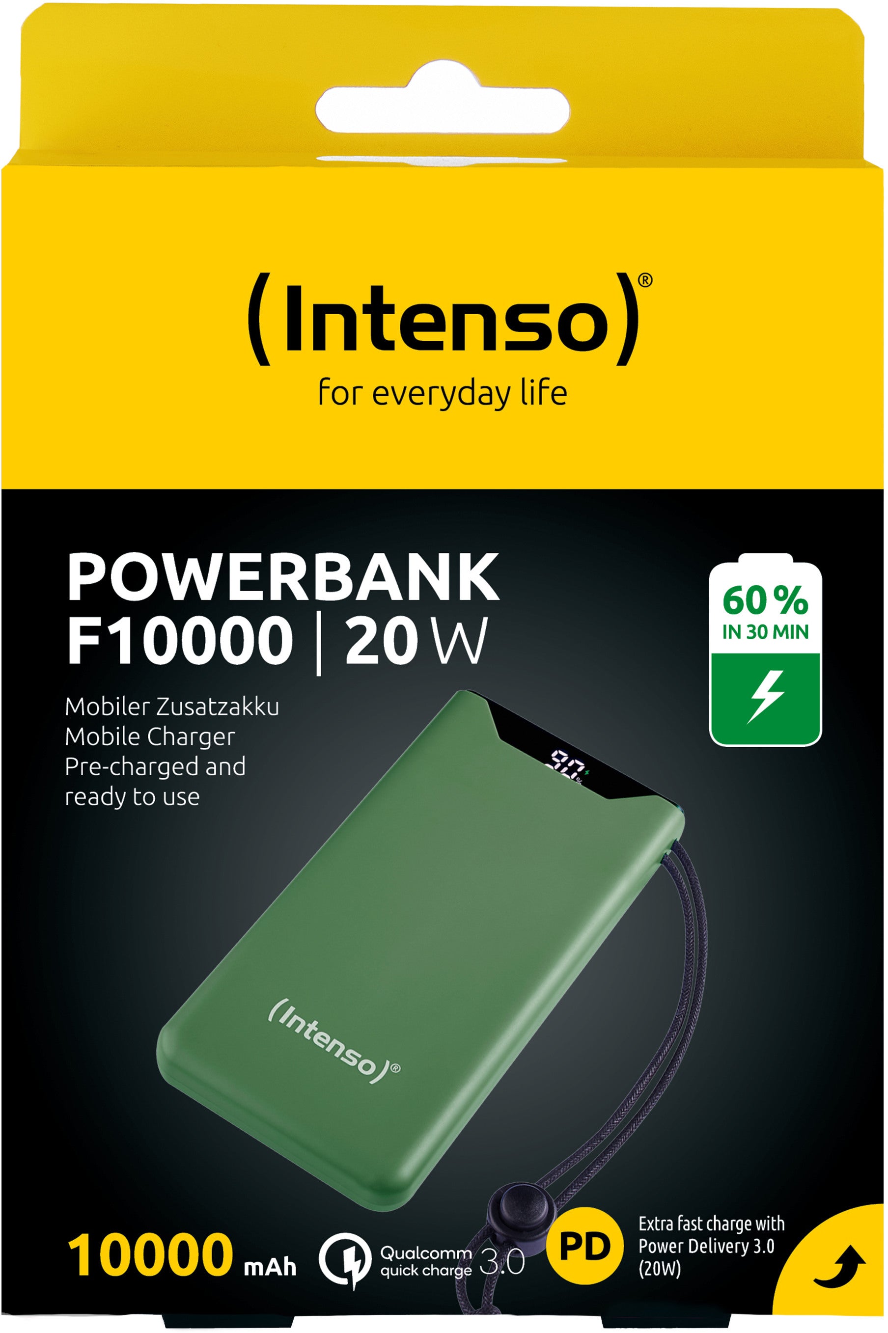 INTENSO Power Bank F10000 Green 7332036 10000 mAh