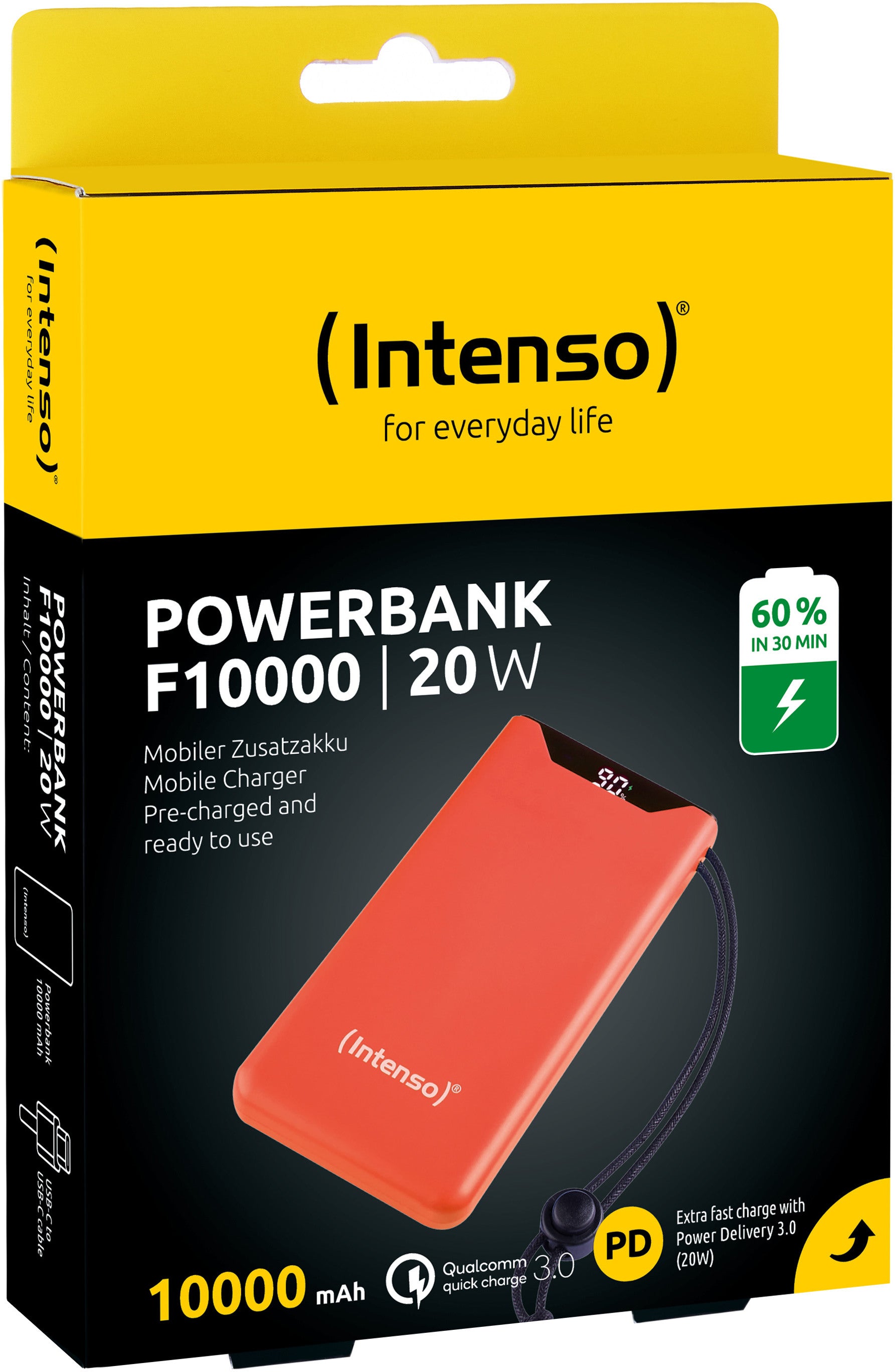 INTENSO Power Bank F10000 Orange 7332037 10000 mAh