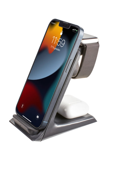INTENSO Wireless Charging Stand BS13 7410621 Qi-certified, 3 in 1 black