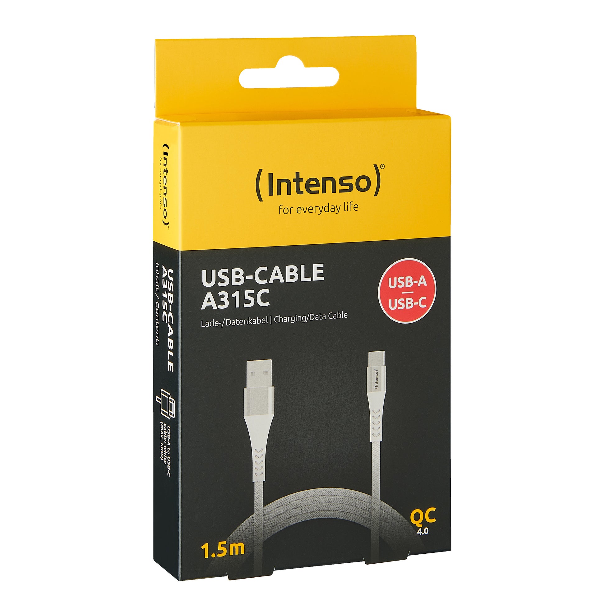 INTENSO Cable USB-A to USB C 7901102 1.5 m, Nylon white