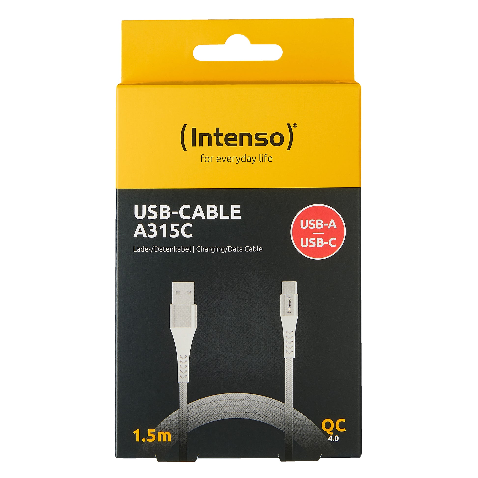 INTENSO Cable USB-A to USB C 7901102 1.5 m, Nylon white