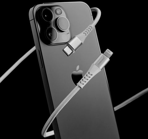 INTENSO Cable USB-C to Lightning 7902002 1.5 m, Nylon white
