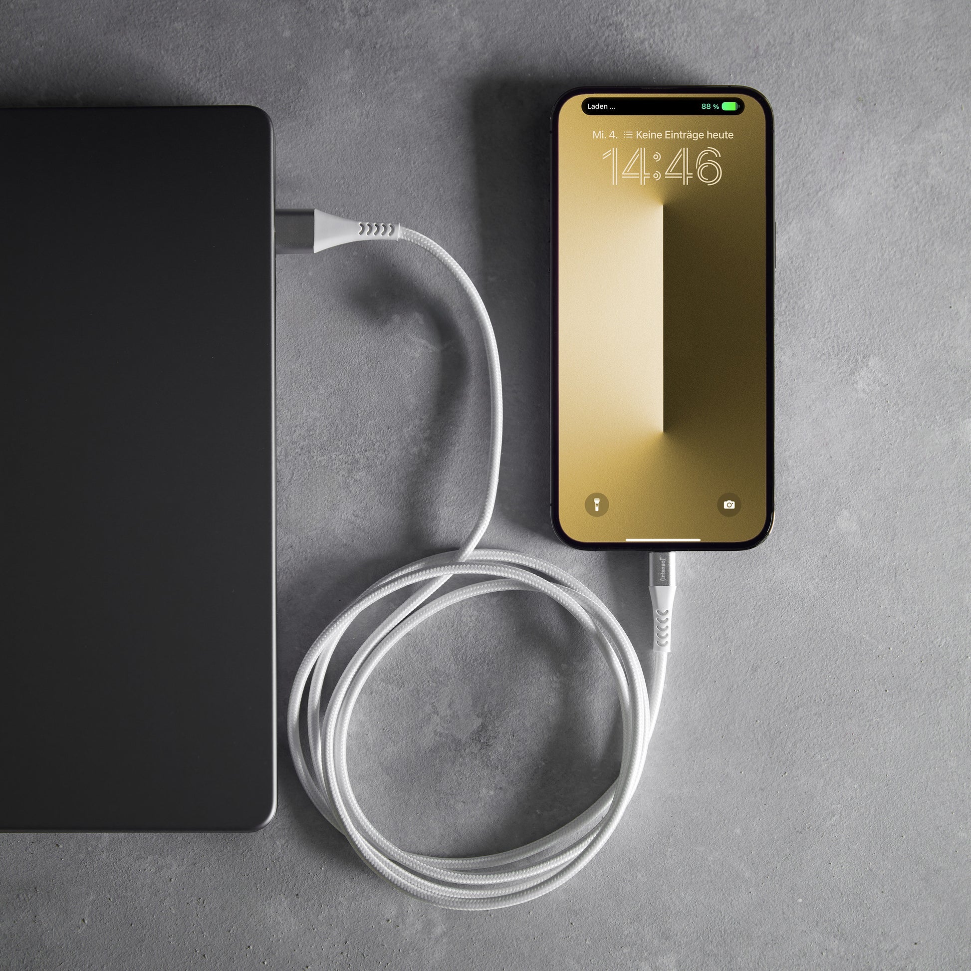 INTENSO Cable USB-A to Lightning 7902102 1.5 m, Nylon white