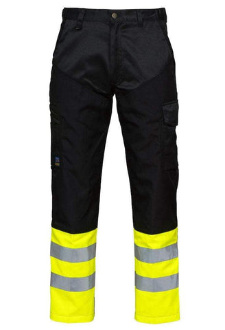 Gerade geschnittene Warnschutzhose in Stretchmaterial | Werbe-welt.shop