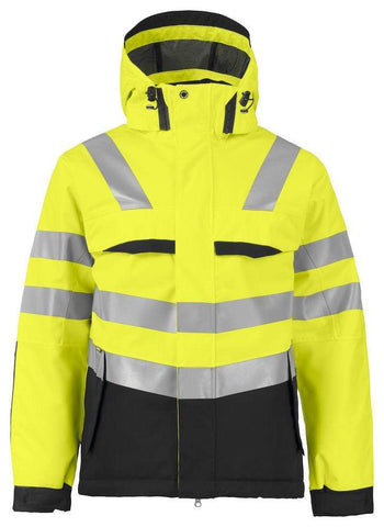Projob Gefüttere Herren Arbeitsjacke Wasser- und Winddichte Jacke En Iso 20471 Klasse 3 XS-4XL