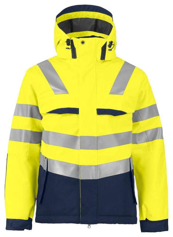 Projob Gefüttere Herren Arbeitsjacke Wasser- und Winddichte Jacke En Iso 20471 Klasse 3 XS-4XL
