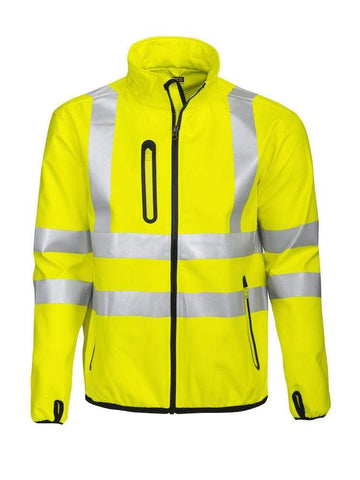 Projob Herren Softshell-Jacke 3-lagig mit Reflektoren EN ISO 20471 Klasse 3