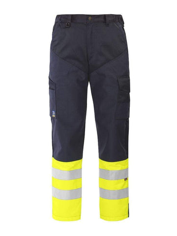 Gerade geschnittene Warnschutzhose in Stretchmaterial | Werbe-welt.shop