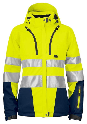 Projob Damen Warnschutzjacke aus gefüttertem Softshell - mit Logo bedrucken oder besticken