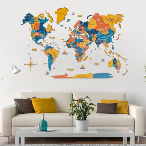 map of the world in color