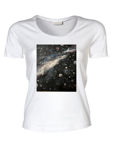 somewhere in between - Stretch-T-Shirt für Damen - Damen T-Shirt bedrucken