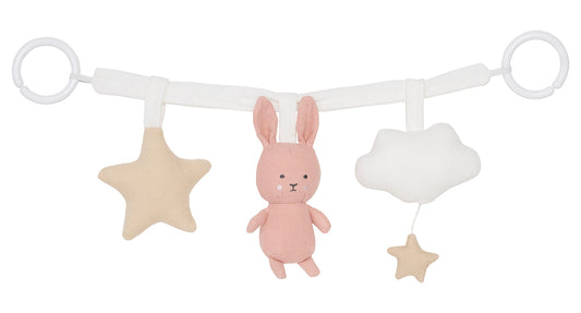 JABADABADO Kinderwagenkette Hase 49cm K122 rosa