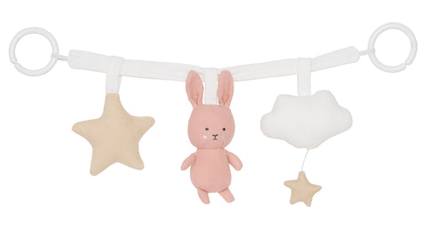 JABADABADO Kinderwagenkette Hase 49cm K122 rosa