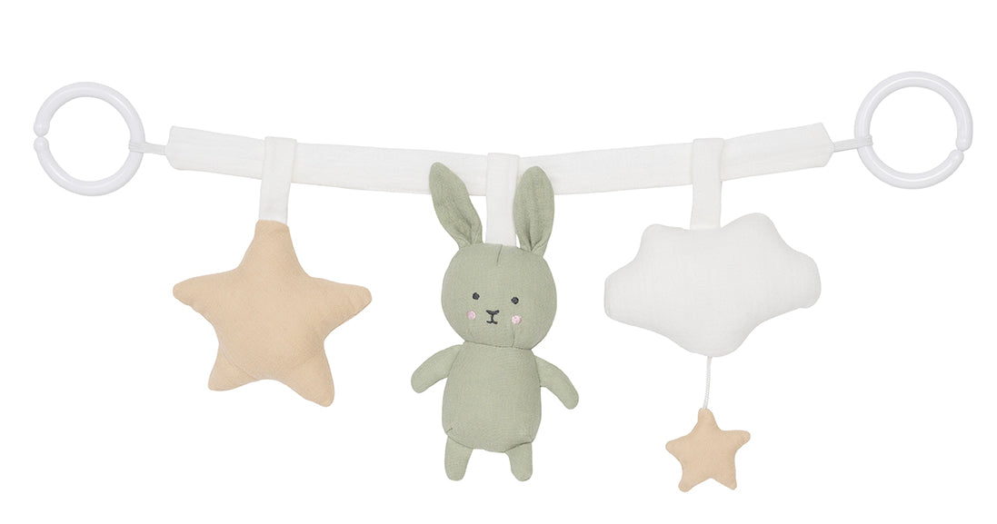 JABADABADO Kinderwagenkette Hase 49cm K123 grün