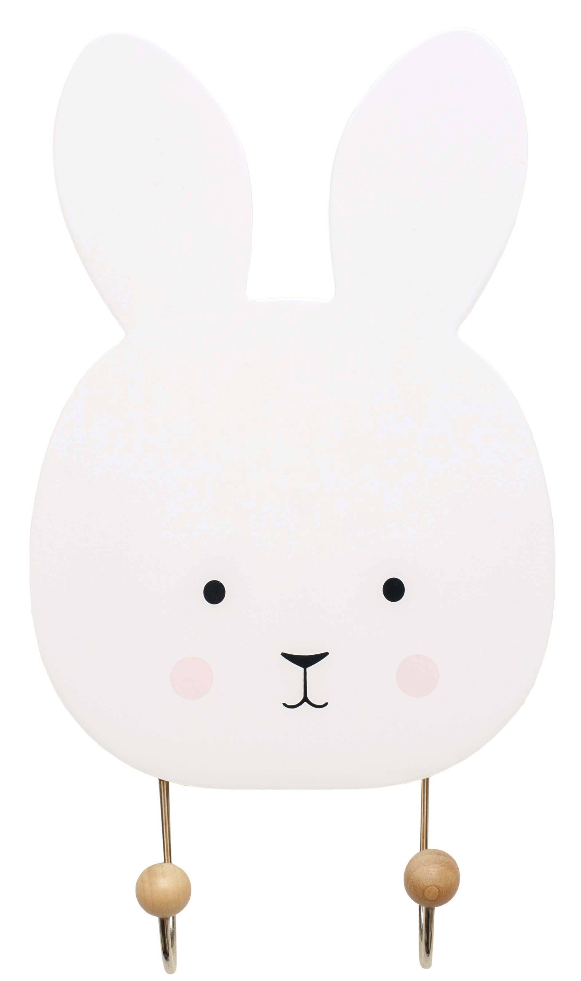JABADABADO Wandhaken Hase 26x15cm S1010 weiss