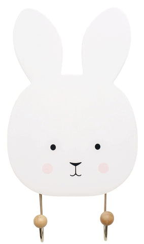 JABADABADO Wandhaken Hase 26x15cm S1010 weiss