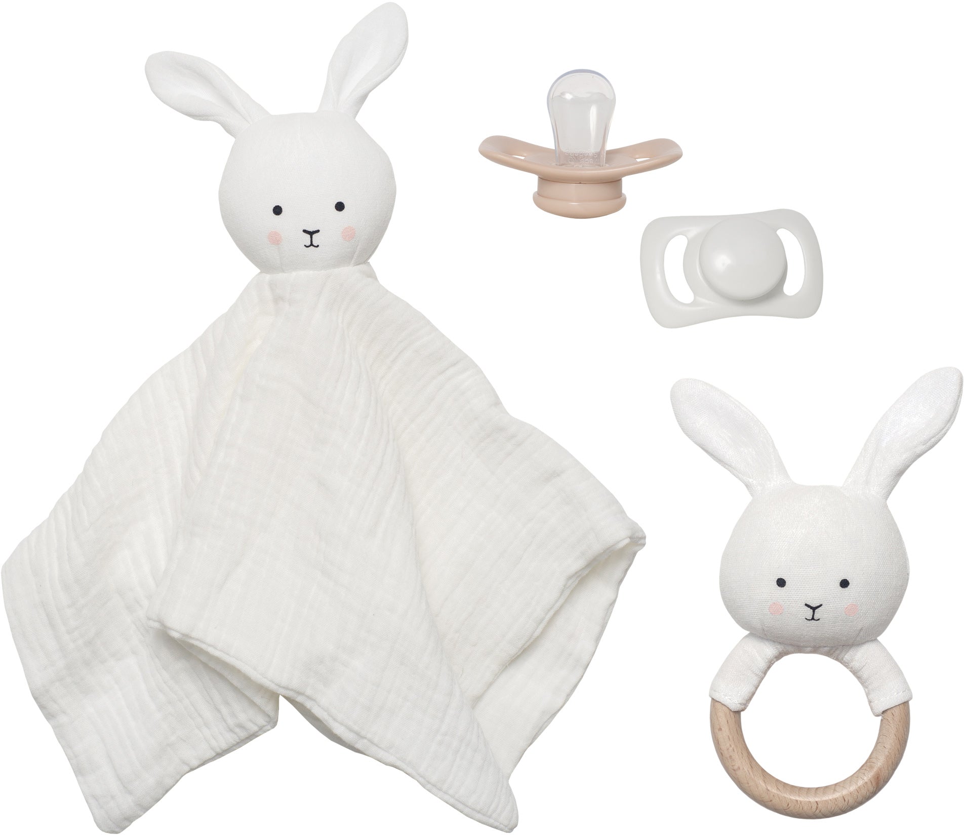 JABADABADO Geschenkset Kuschelhase S1023 weiss 4-teilig
