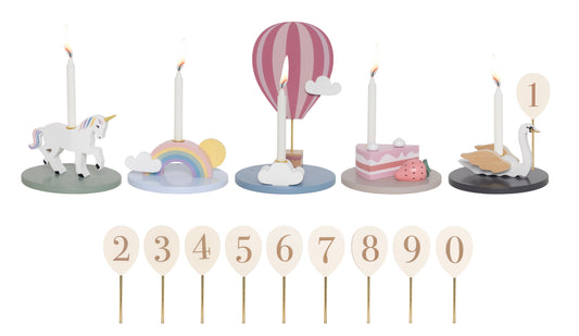 JABADABADO Geburtstagsdekoration 33cm T297 Regenbogen 5-teilig